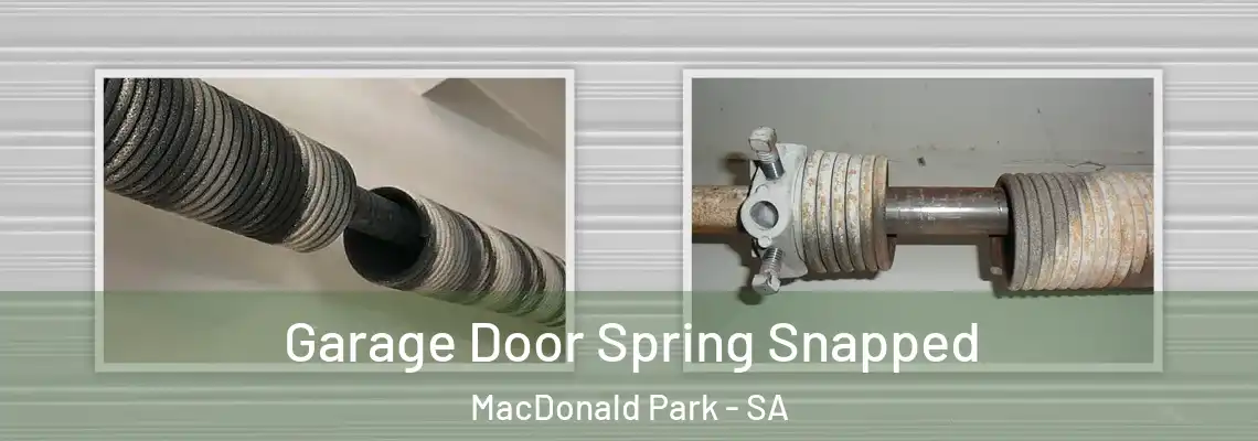  Garage Door Spring Snapped MacDonald Park - SA