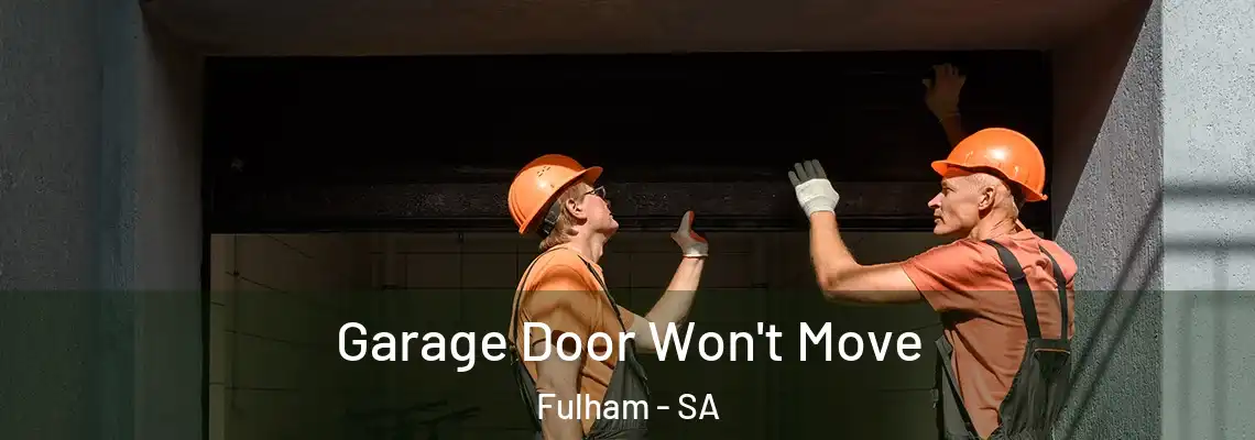  Garage Door Won't Move Fulham - SA